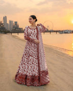 Elegant Floral Anarkali Set with Dupatta