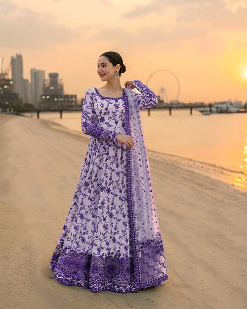 Elegant Floral Anarkali Set with Dupatta
